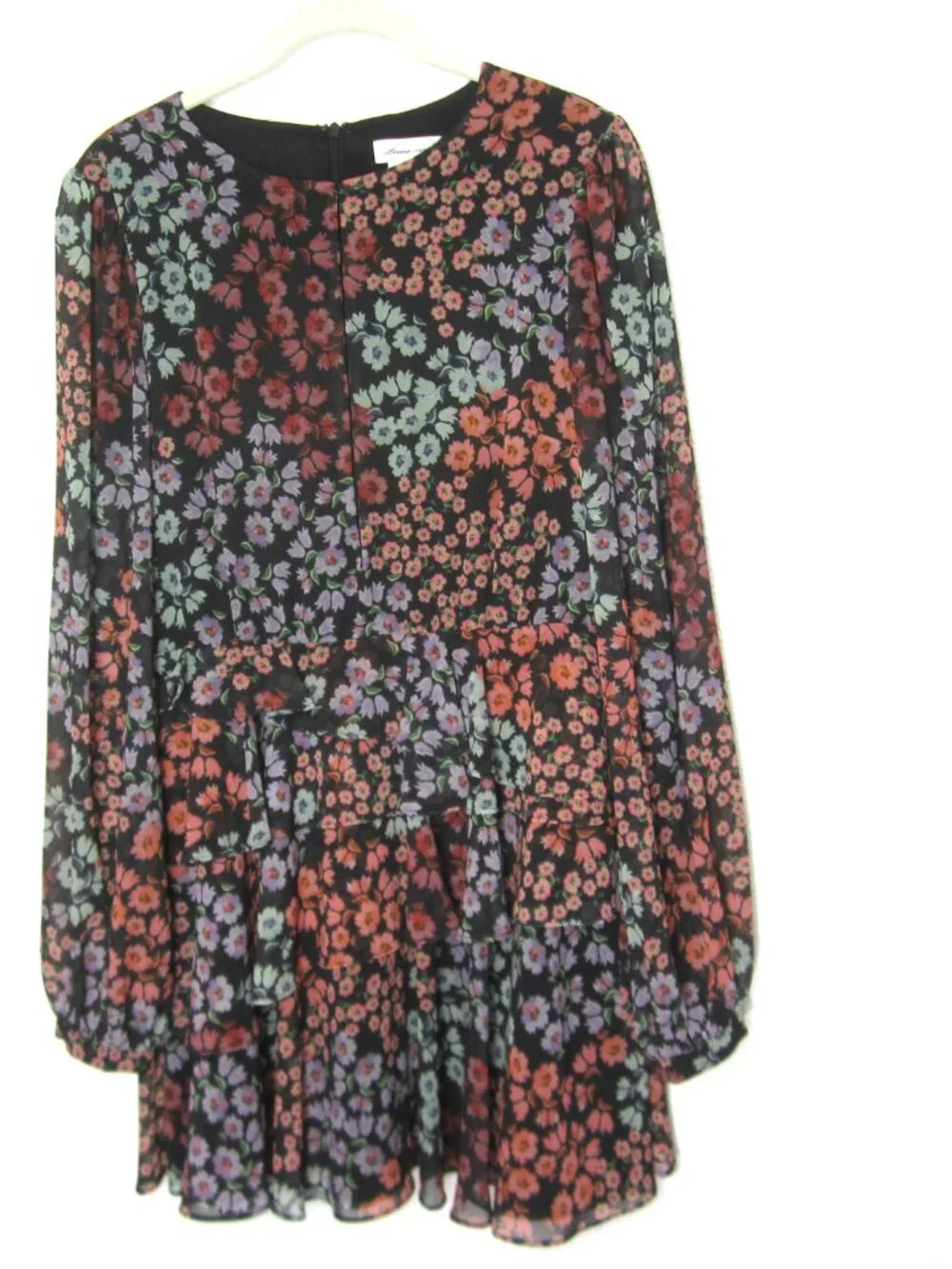 Lovers + Friends Size M Carter Floral Mini Dress Chiffon Wedding Guest